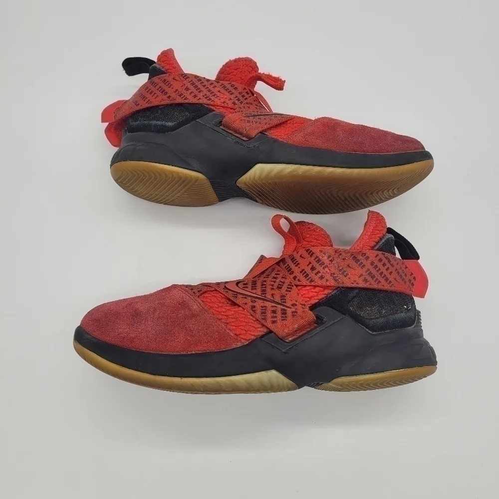 Nike LeBron Soldier XII Red/Black Kids Shoes 5 Youth 6.5 Women